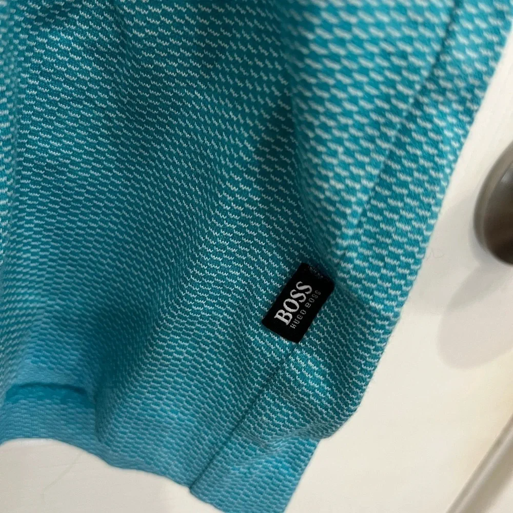 Hugo Boss Slim Fit Polo large blue mens
